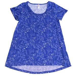 Lularoe women’s blue dinosaur classic t-shirt (size small)